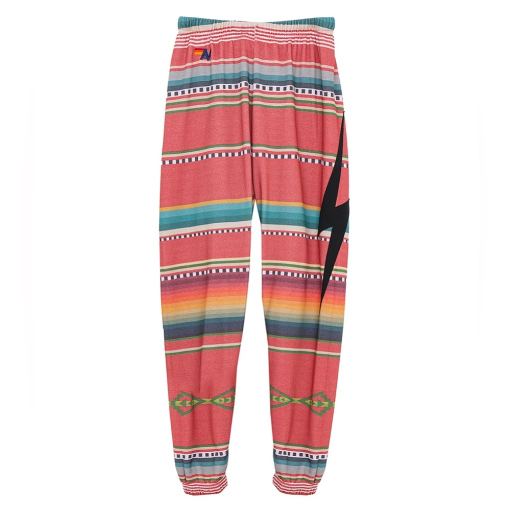 Aviator Nation Tulum Bolt Stitch Sweatpants Joggers Serape